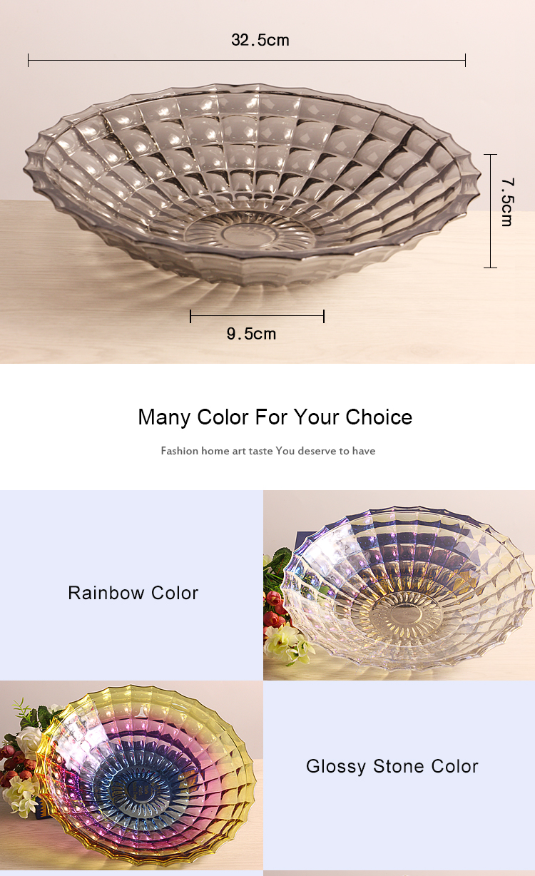 Hot sales mercury glass plate and electroplating glass plates for fruit