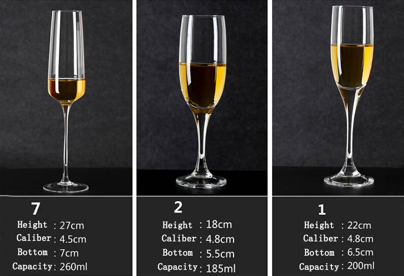 Hand blown crystal champagne flutes