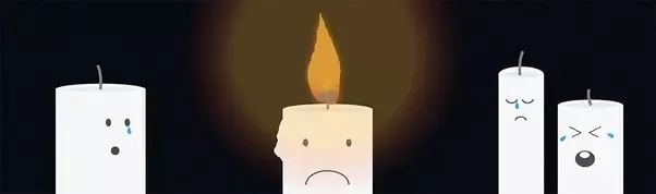 What happens to candle wax as the candle burns?