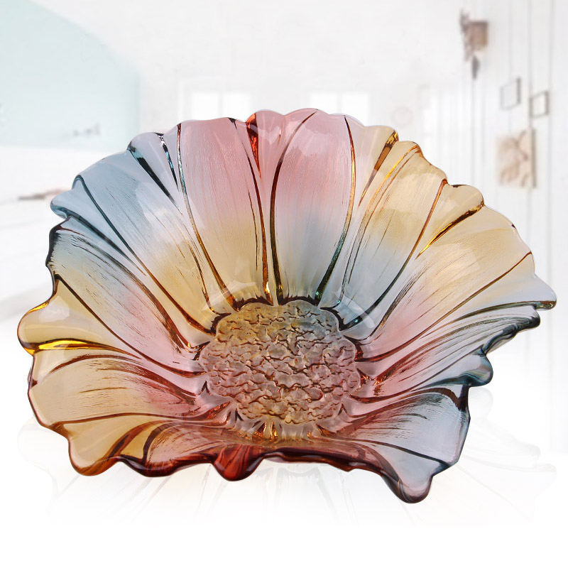 sunflower shaped glass fruit