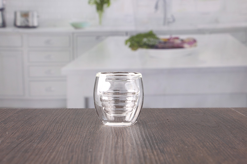 Double glass tea cup