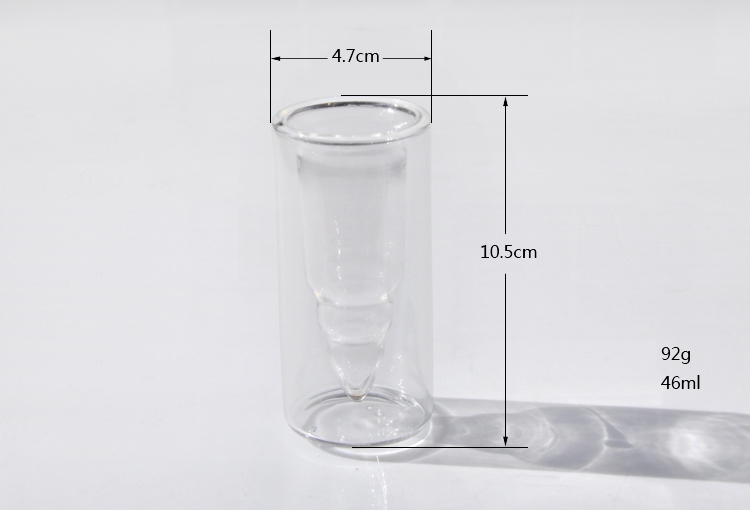 2016 new popular personalized glass beer mug double walled beer glass creative shot glass wholesale