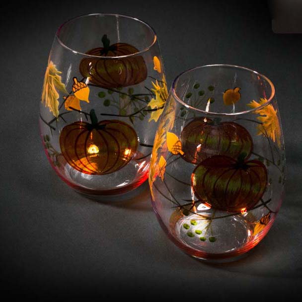 hand painted tumblers