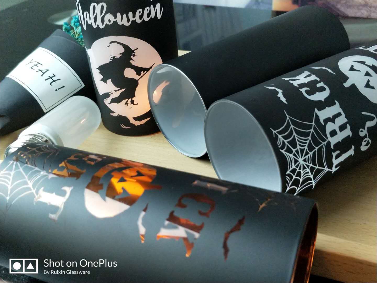 Halloween glass candle  holder wholesale, Candle holder for halloween decor