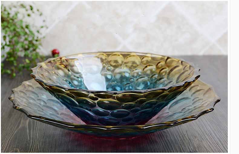 Glass fruit bowl set,glass plate and glass fruit bowls wholesale