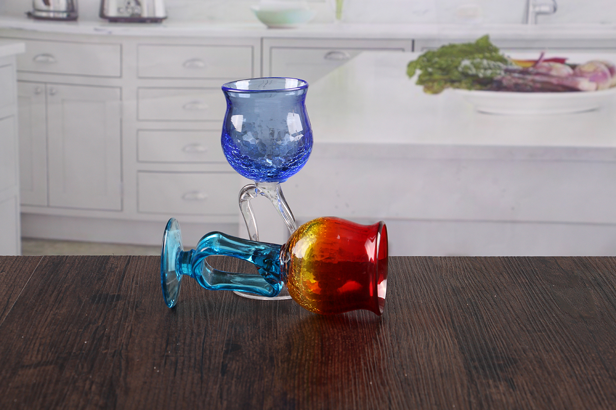 Crack Wine Glass Candle Holder