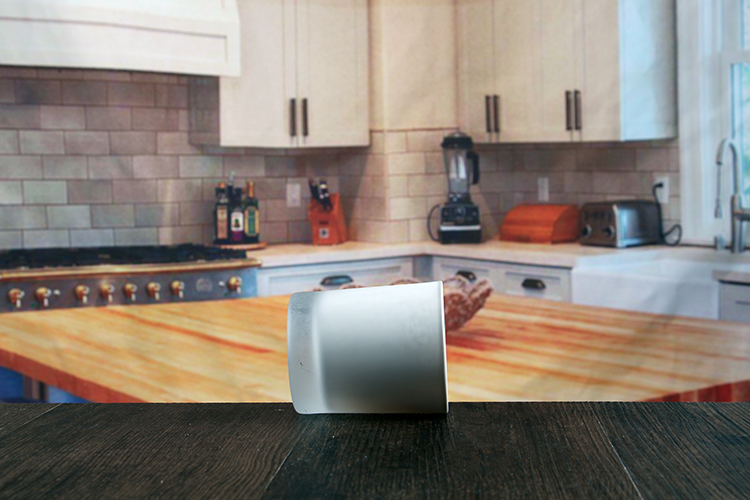 Small glass cylinder candle holder