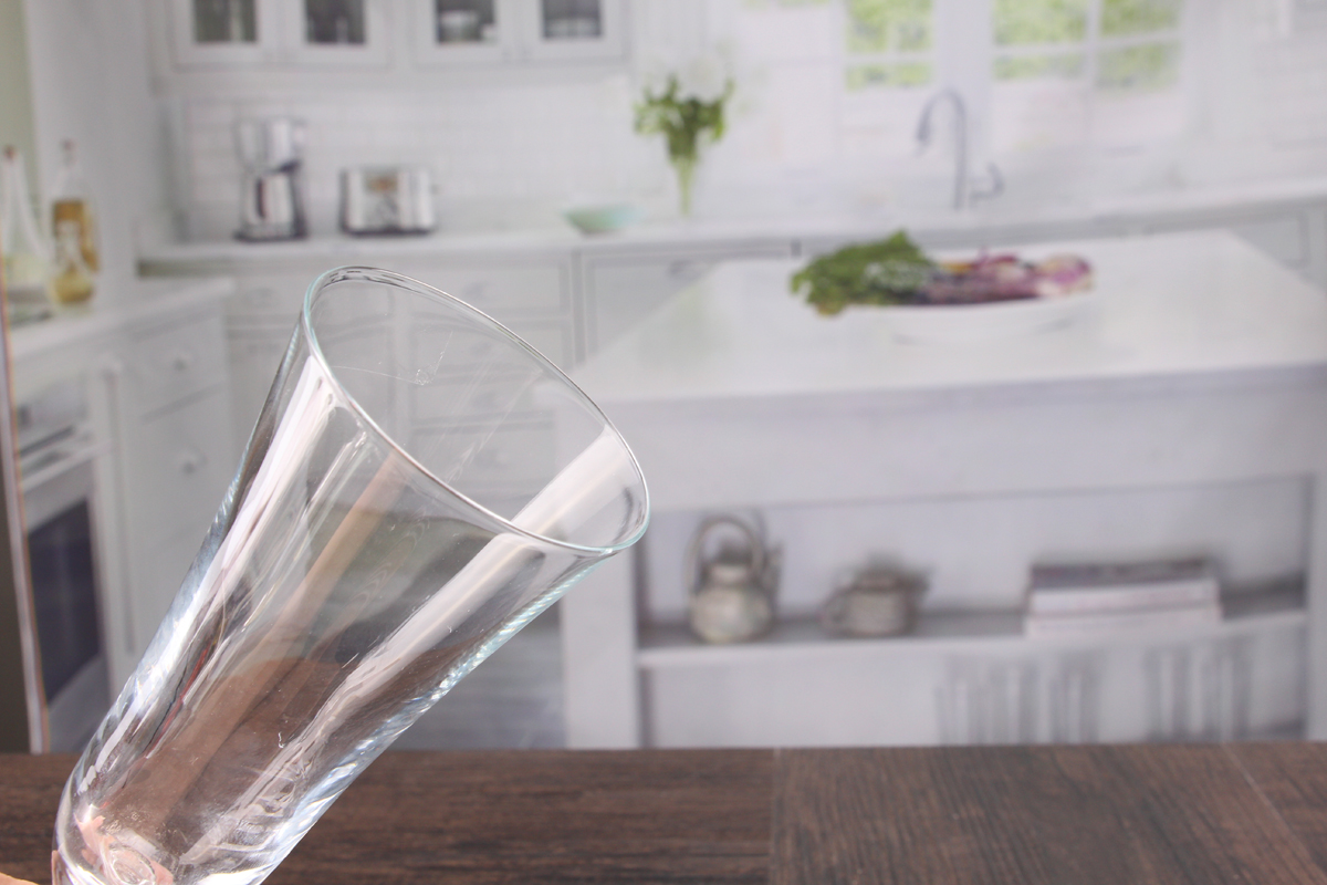 Wide mouth champagne glasses