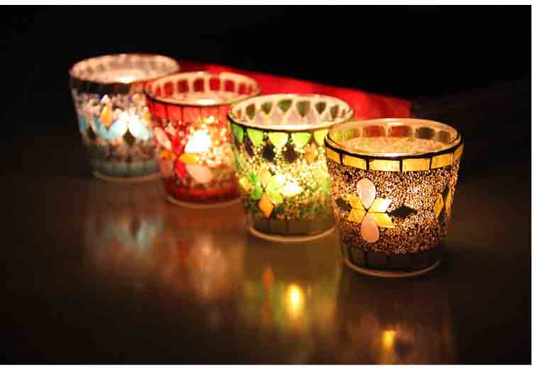 mosaic votive candle holders