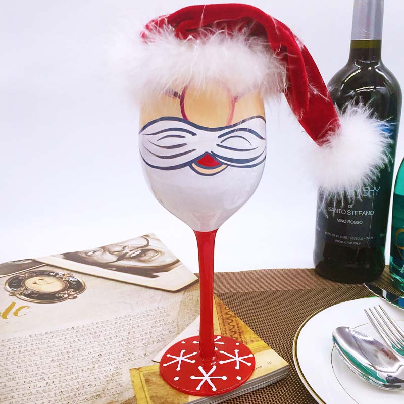 christmas wine glasses