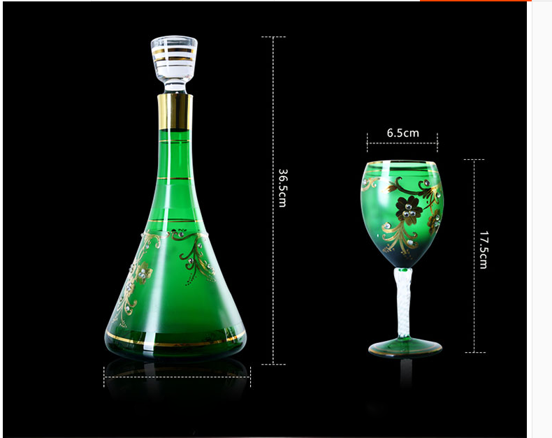 hand painted wine glass