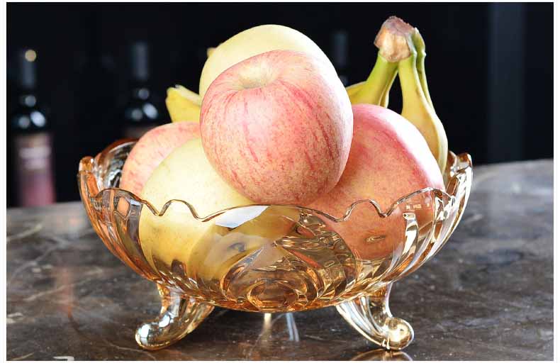 European big glass bowls with feet, fruit bowls wholesale