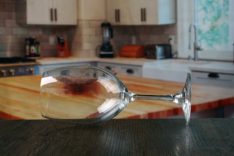 Short stem large wine glass