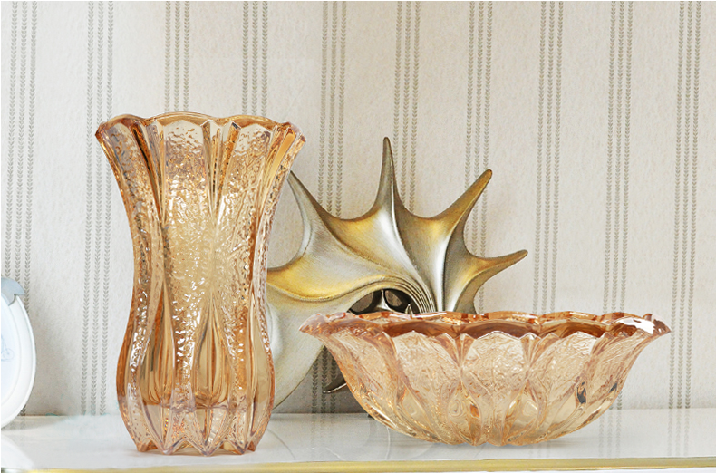 High quality glass fruit plate beautiful atmosphere glass bowl