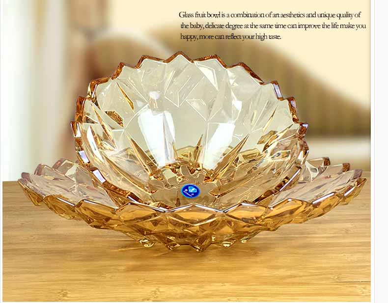 Modern personalized crystal glass fruit bowl supplier
