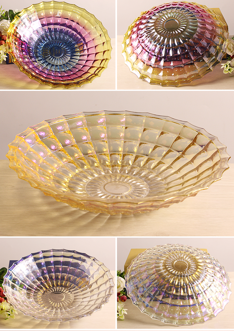 Hot sales mercury glass plate and electroplating glass plates for fruit