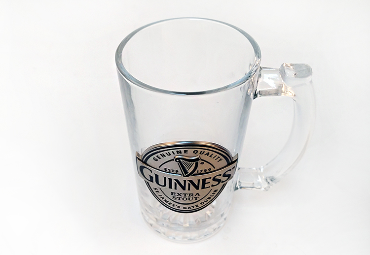 metal logo beer mugs