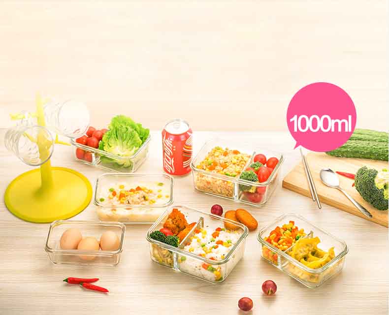 Glass food boxes with lid