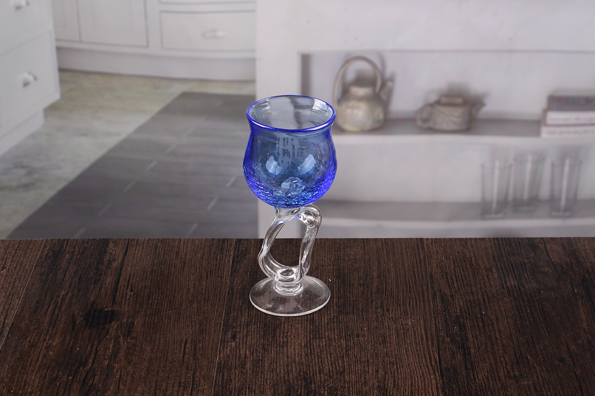 Crack Wine Glass Candle Holder