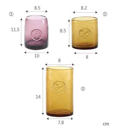 colored drinking glasses