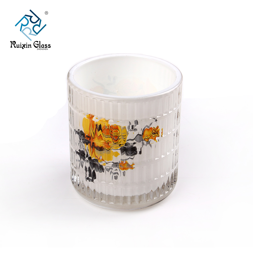Chinese factory wholesale glass flower candle holder
