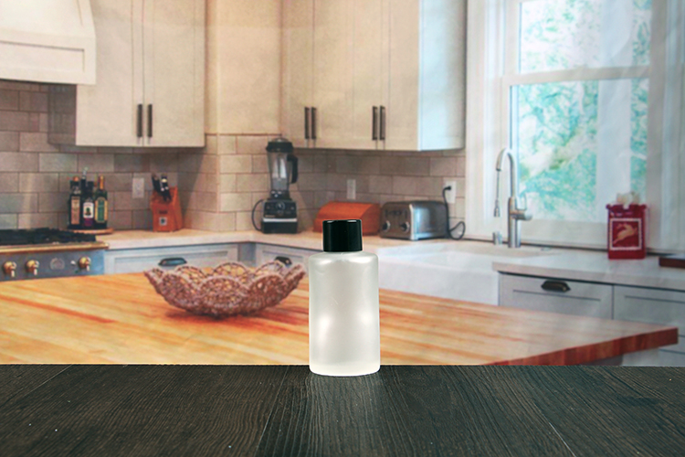 frosted glass bottle