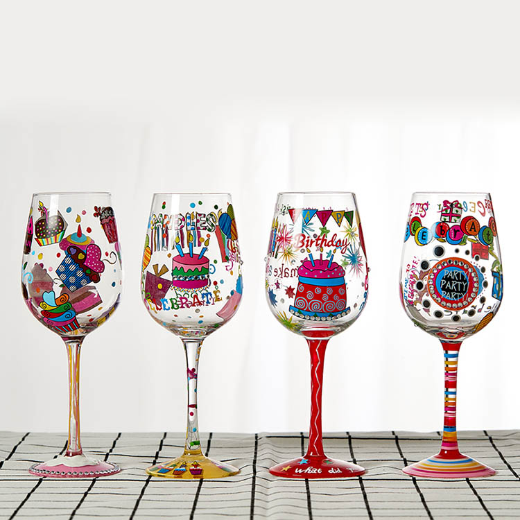중국 크리스마스 와인 안경 제조 업체 | 손으로 그린 ​​와인 안경 사용자 지정 공장