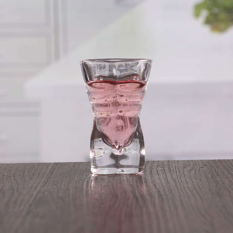 1 온스 남자 몸 모양 유리 도매 촬영