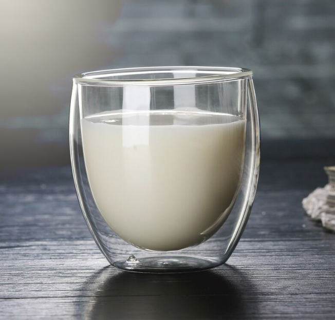 8 Ounce Double Wall Coffee Cup 250ml Clear Glass Double-Wall Insulated Glasses