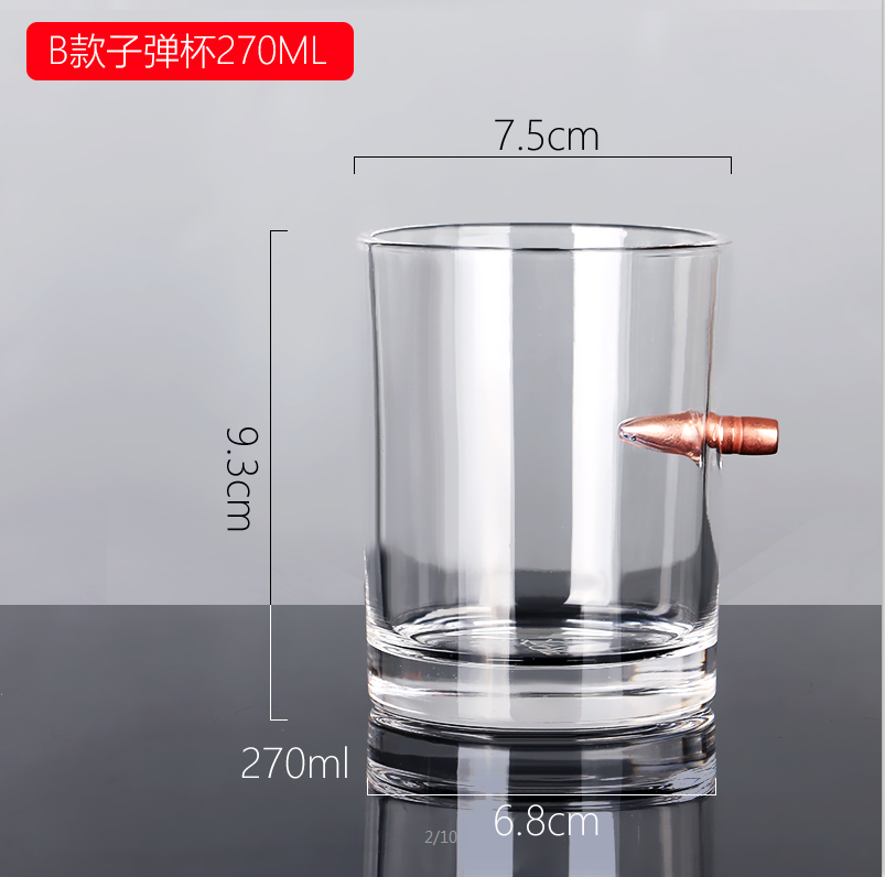 Amazon Hot Selling Bullet  Casino Chip Embed Whiskey Glasses