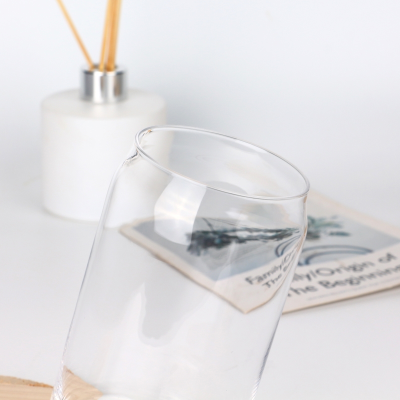Can Shaped Glass Cup Drinking Glasses Set 16oz Beer Can Glass Tumbler