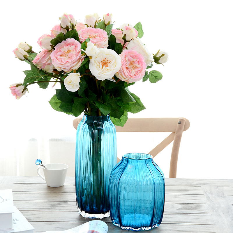 China Glasvasen auf Verkauf | Maß mundgeblasenem Glas-Vase | farbige Vasen Großhandel