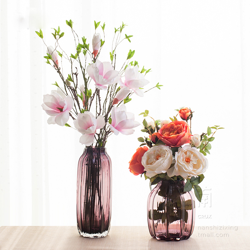 China Glasvasen auf Verkauf | Maß mundgeblasenem Glas-Vase | farbige Vasen Großhandel