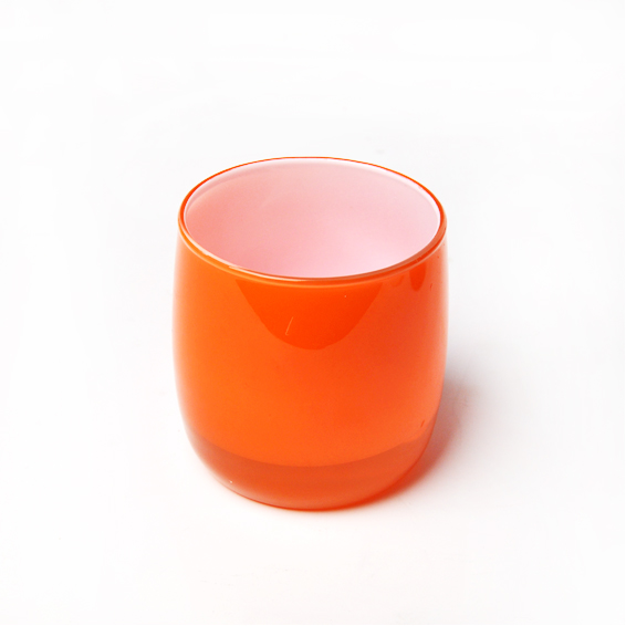 China factory for 8oz colorful glass candle holder, candlestick for home decoration suppliers