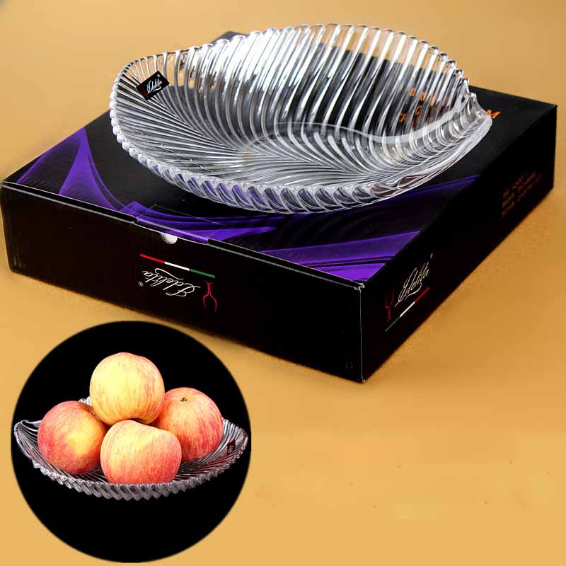 China glass tray facturer round glass fruit plate supplier