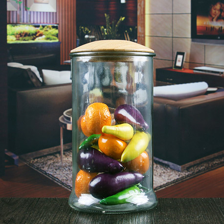 China Speicher Gläser Lieferanten 1200 ml Siegelgummi mit Holzdeckel Großhandel