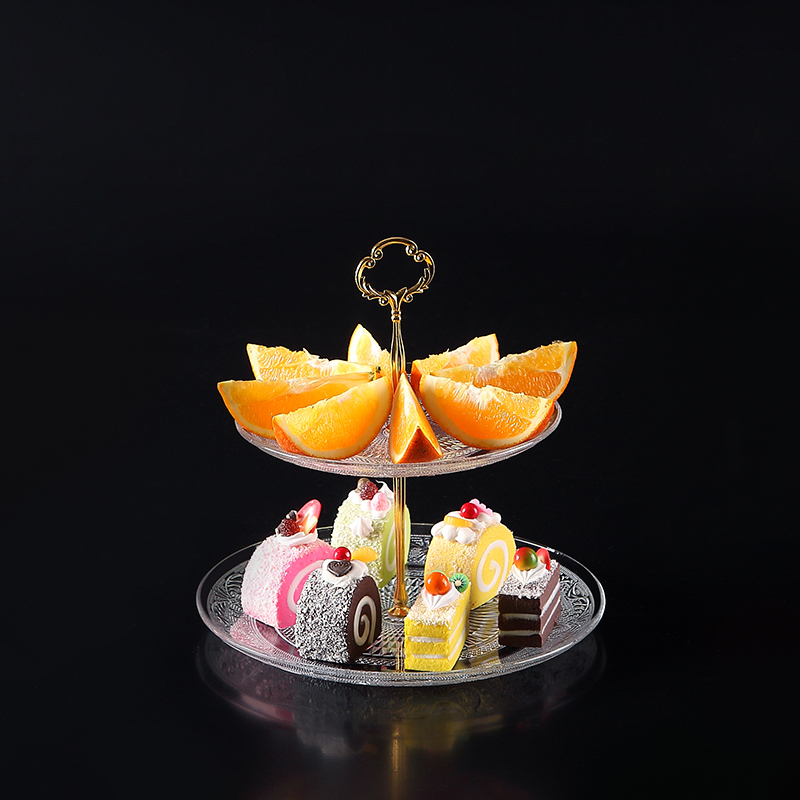 Creative glass three-tier fruit plate wholesale,clear glass bowls wholesale