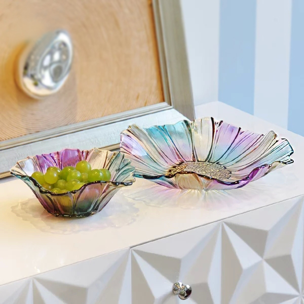 Fruta de cristal de cristal de alta calidad placa