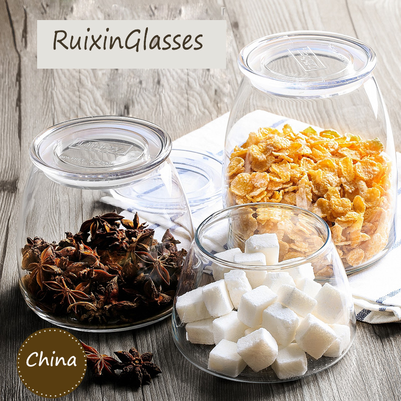 Verfijning glazen flesjes fabriek glazen pot met deksel groothandel