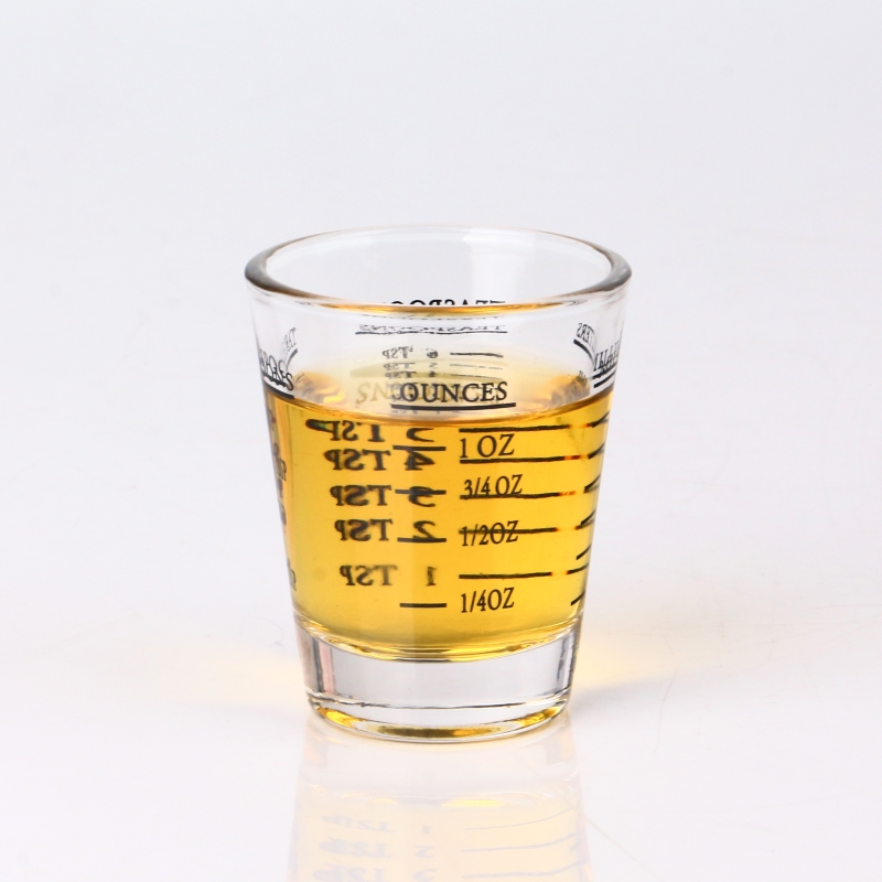 Shot Glasses Glass Amazon Hot Selling 1.5 Ounce Tequila Printing Shot Glass With Heavy Base