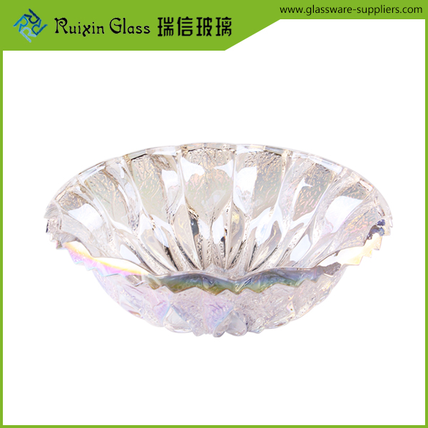 Silber grünen Form Trockenfrüchte Glasschale für Verkauf