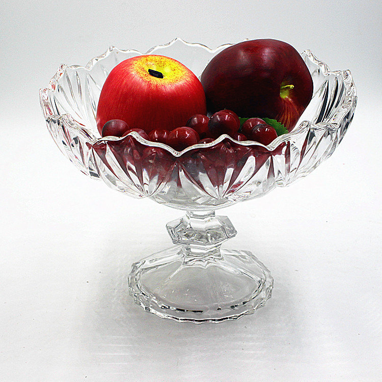 Tall glass fruit bowl china glass plate manufacturer