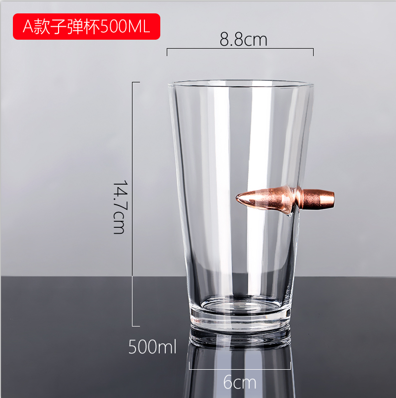 Wholesale Bullet Golf Ball Embed 16oz Pint Beer Glasses