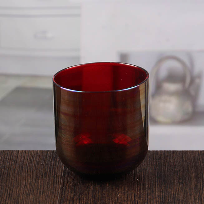 卸売業高品質のマロンガラスのキャンドルホルダーセンターピースのための4インチキャンドルホルダー