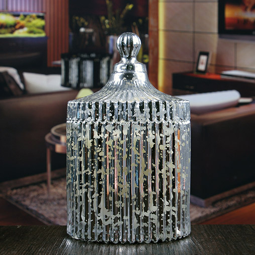 Wholesale round glass candle holders cheap silver candle sconces mercury glass candle holders with dome lids