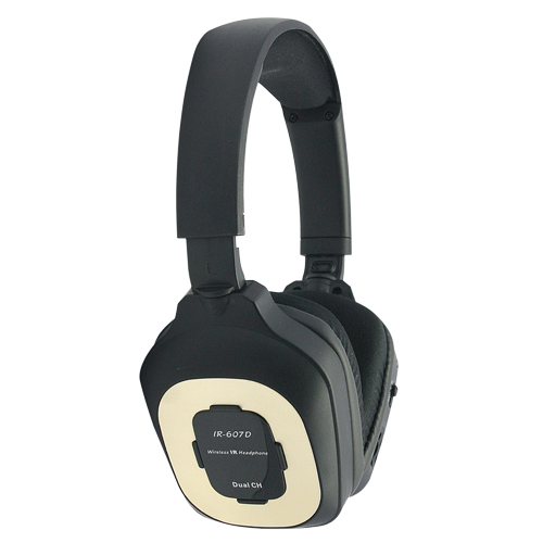 Dual channel stereo IR Wireless headphones IR-607D for car