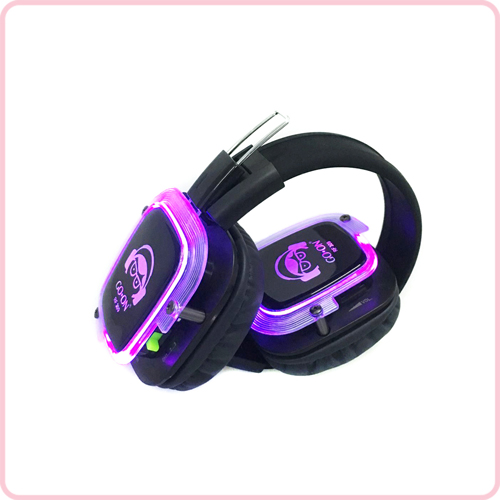 RF-309 (violet) LED LECTRE CASHE DISCO Silent pour la fête silencieuse
