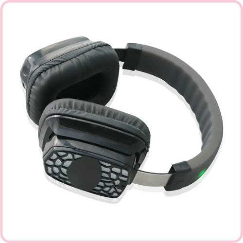 precio de auriculares-609 RF (Negro) Parte silencioso con luces LED sorprendentes