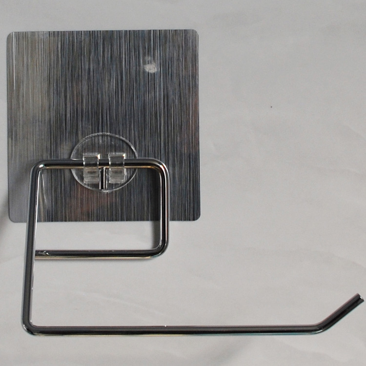 Pastable toilet paper holder