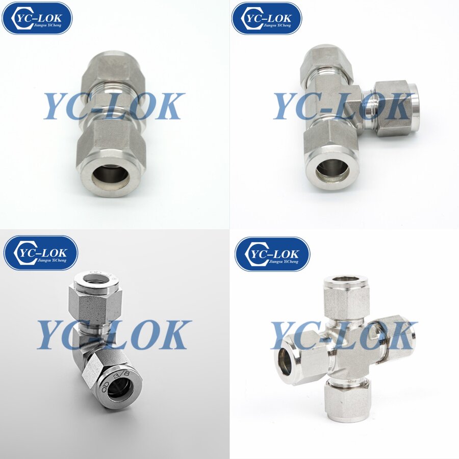 1 SS Double Ferrules Metric Tube Fittings Bulkhead Union 2mm to 38mm